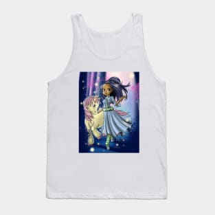 Native American Girl and Pony Tank Top